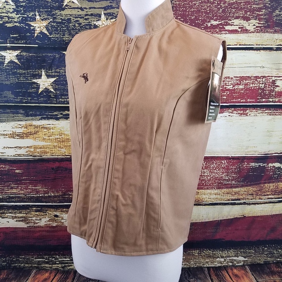Wyoming Traders Jackets & Blazers - WYOMING TRADERS ABSAROKA CANVAS COWGIRL VEST TAN